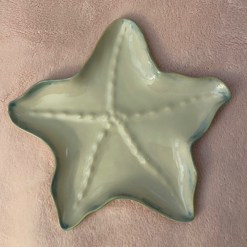 Glass Sea Star Decorative Dish